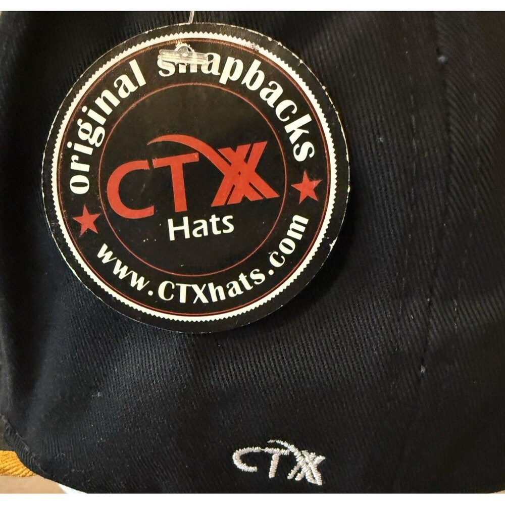Hat Maryland Snap Back MD Flag Hat Cap CTX Black with Flag on Brim & Hat - Picture 6 of 12